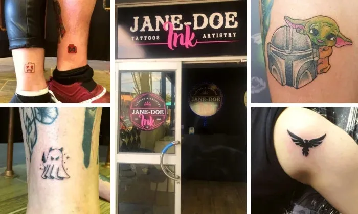 1 x Flash art session – 5 x 5 at Jane Doe Ink