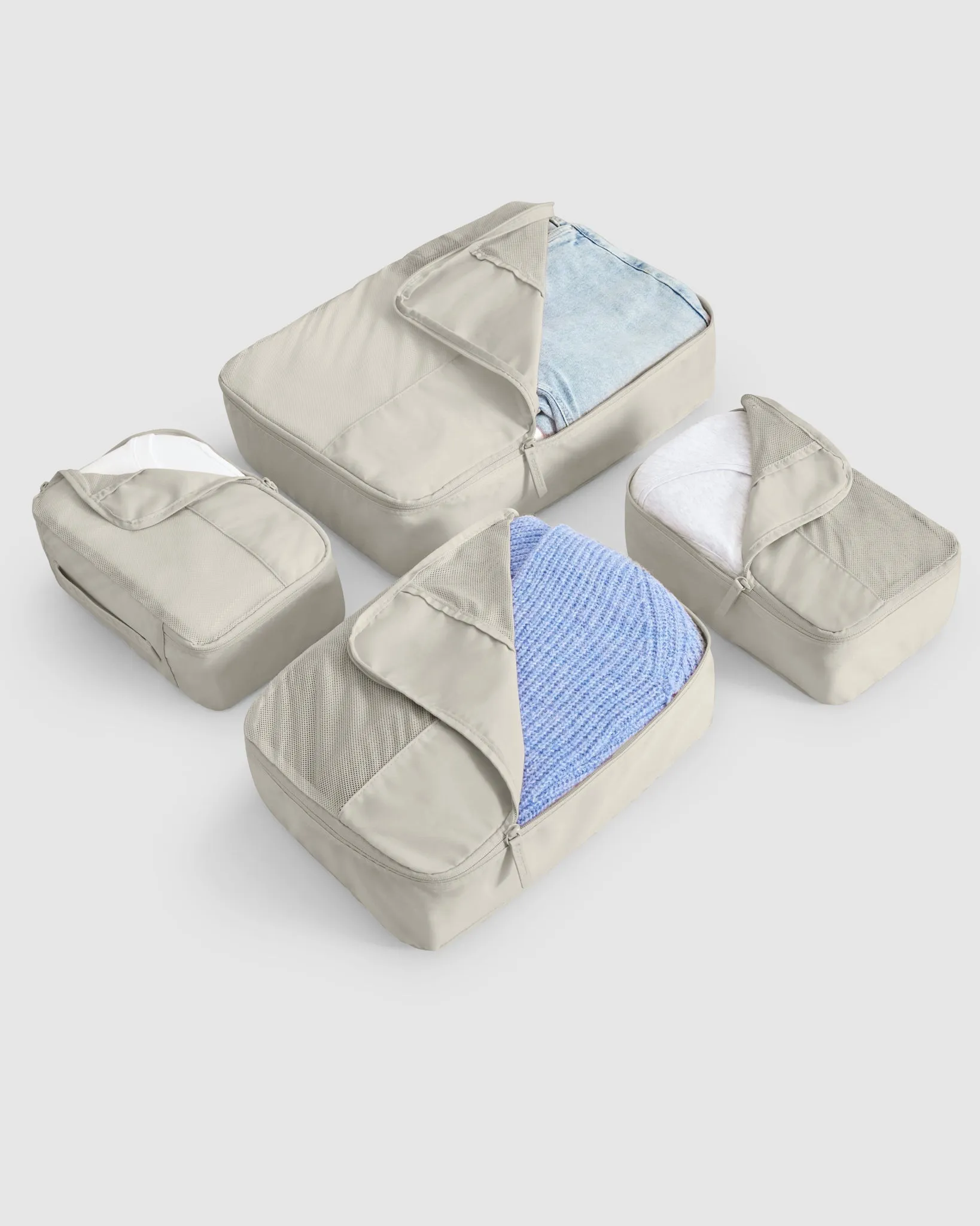 4 Pc Packing Cube Set - Oatmeal