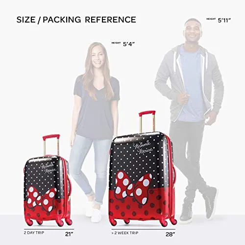 AMERICAN TOURISTER Kids' Disney Hardside Luggage with Spinner Wheels, 2PC