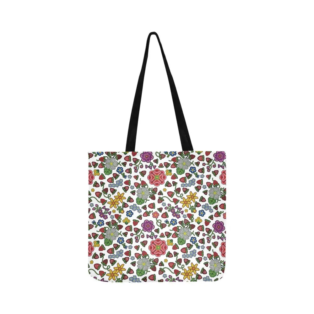 Berry Pop White Reusable Shopping Bag