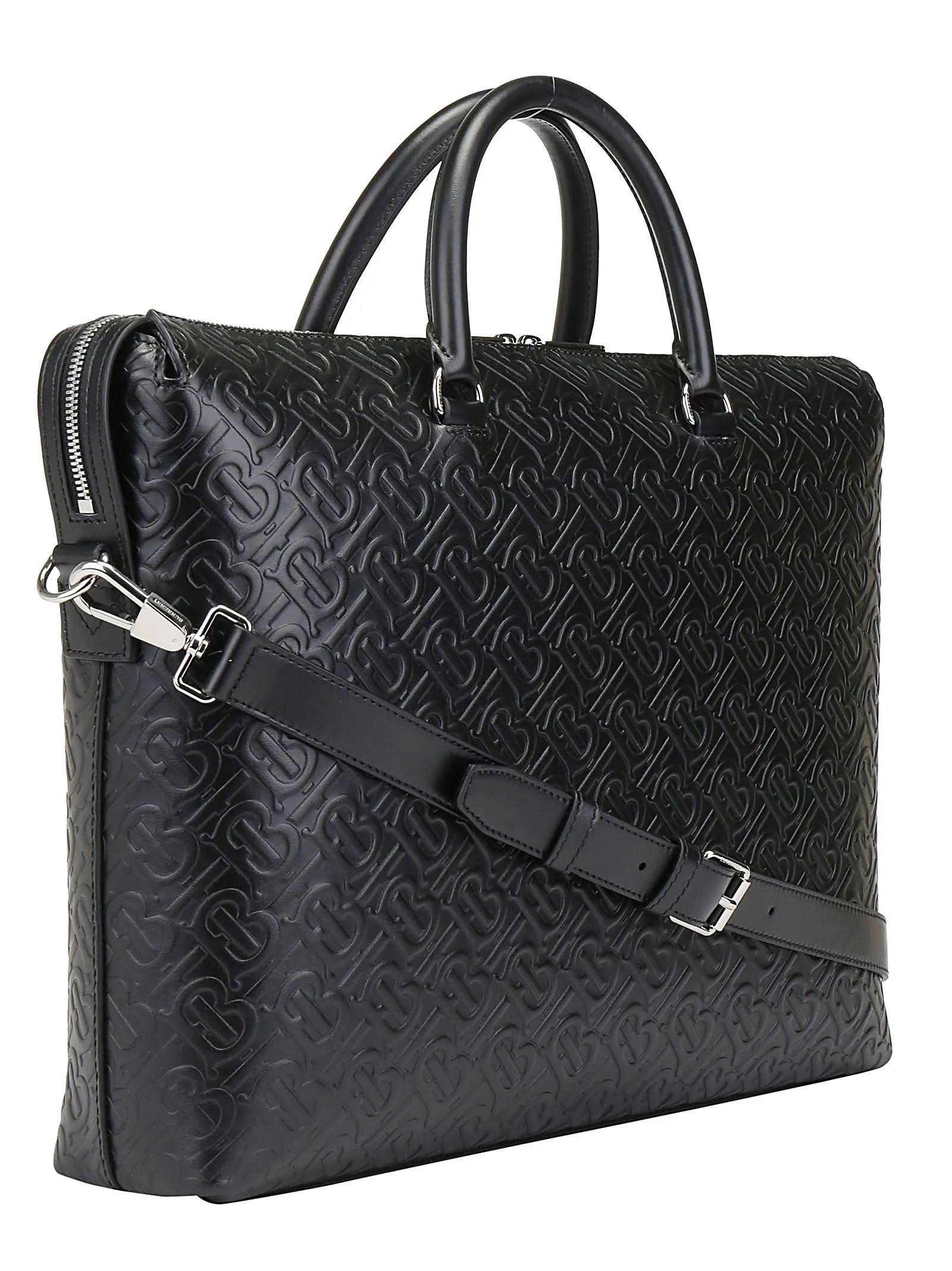 Burberry Logo Embossed Briefcase