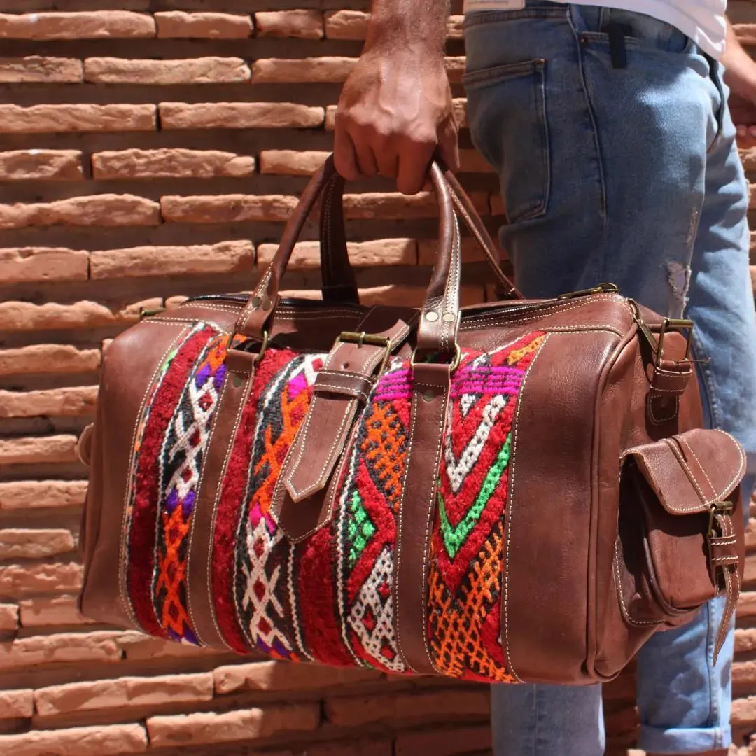 Carpet Travel Bag Made with Kilim
