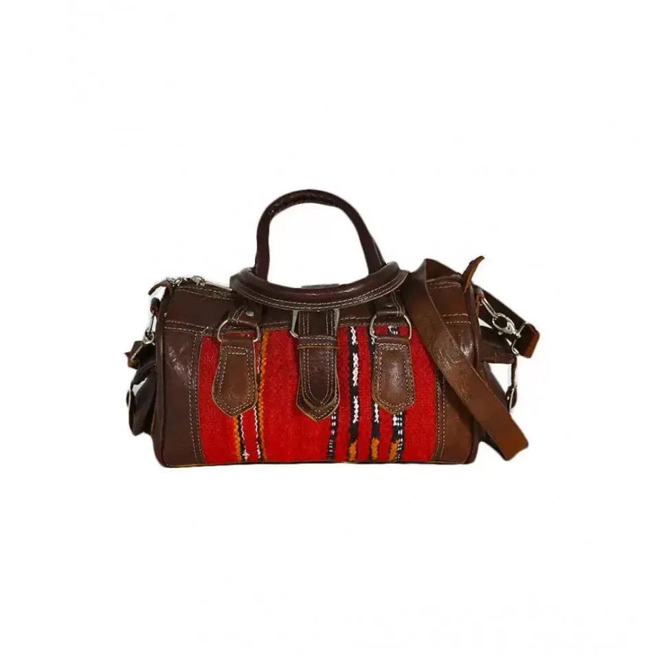 Carpet Travel Bag Made with Kilim