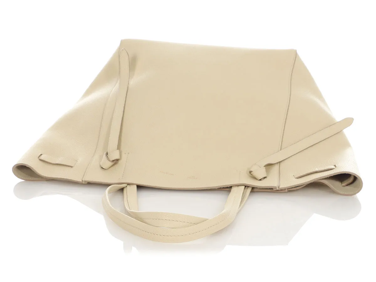 Céline Small Chalk Soft-Grained Calfskin Cabas Phantom