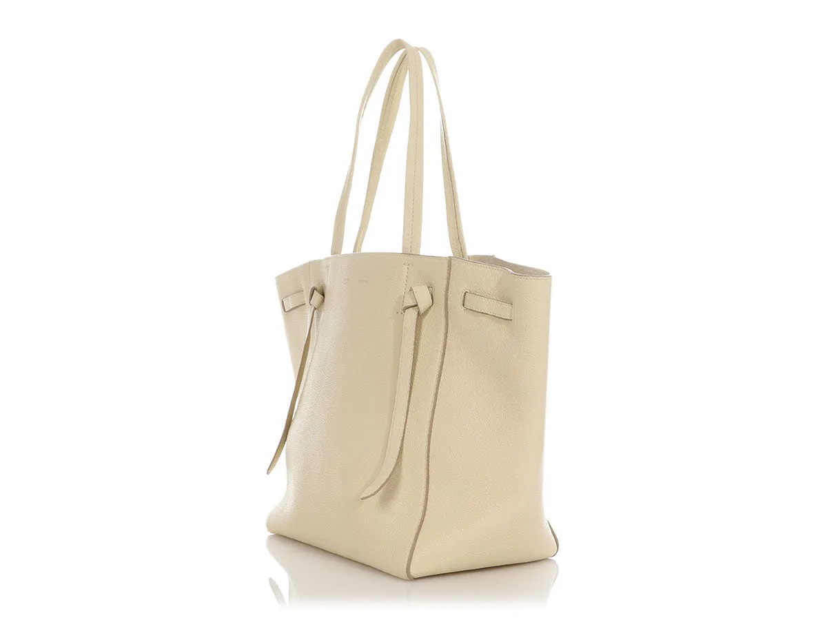 Céline Small Chalk Soft-Grained Calfskin Cabas Phantom