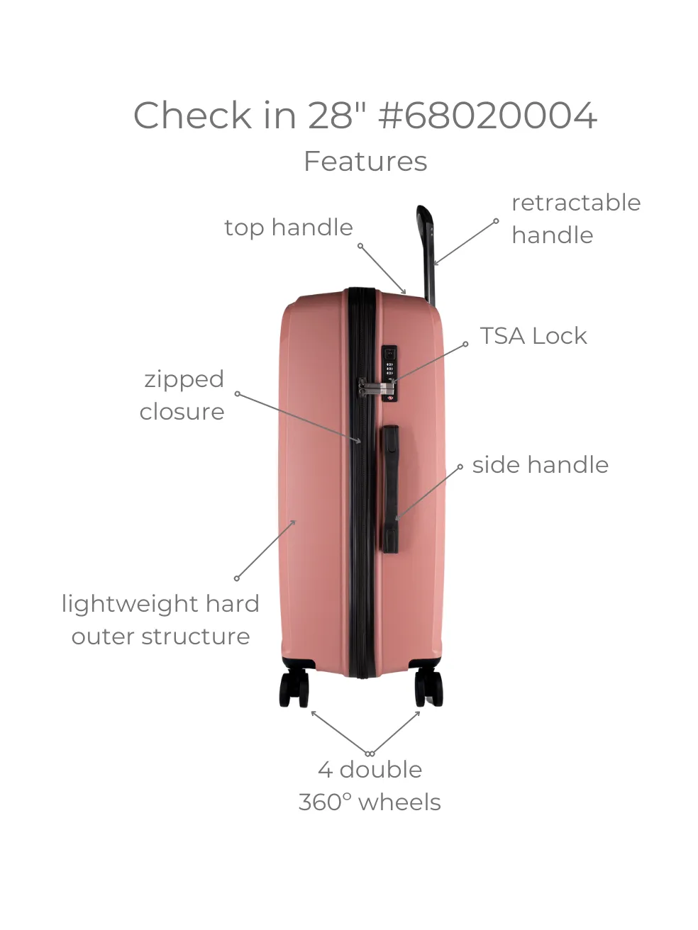 Colorful Check-in Hardside Luggage (28")