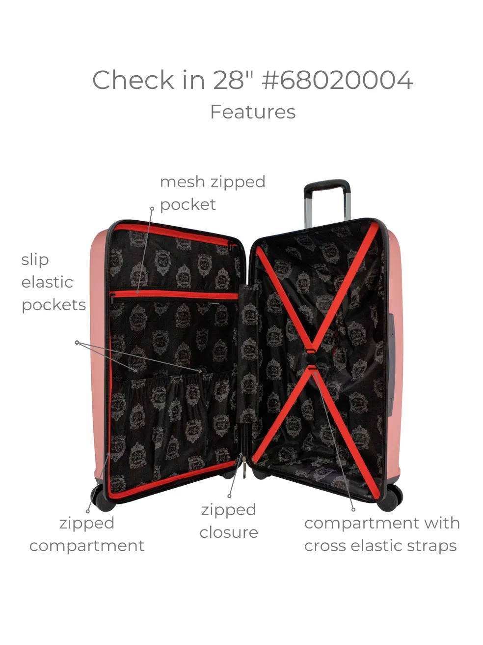 Colorful Check-in Hardside Luggage (28")