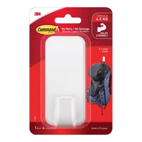 Command X-Large Utility Hook, White (17010-ES)