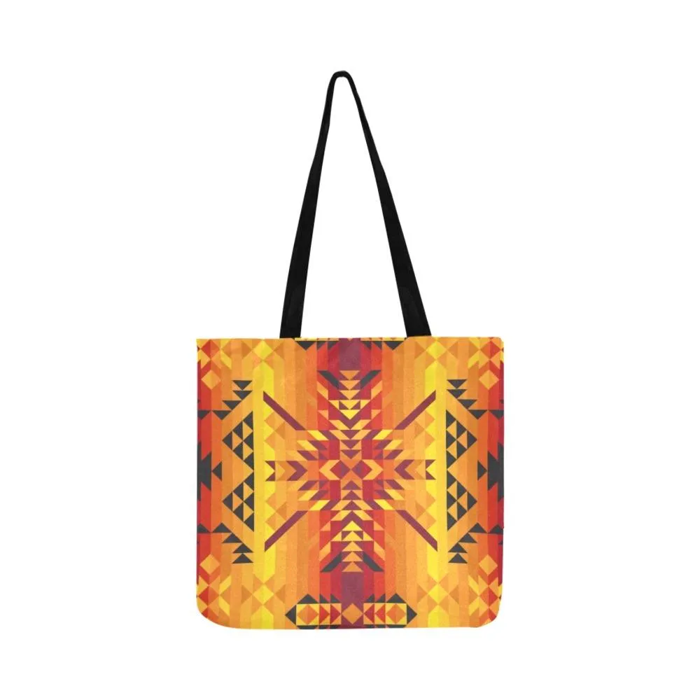 Desert Geo Yellow Red Reusable Shopping Bag