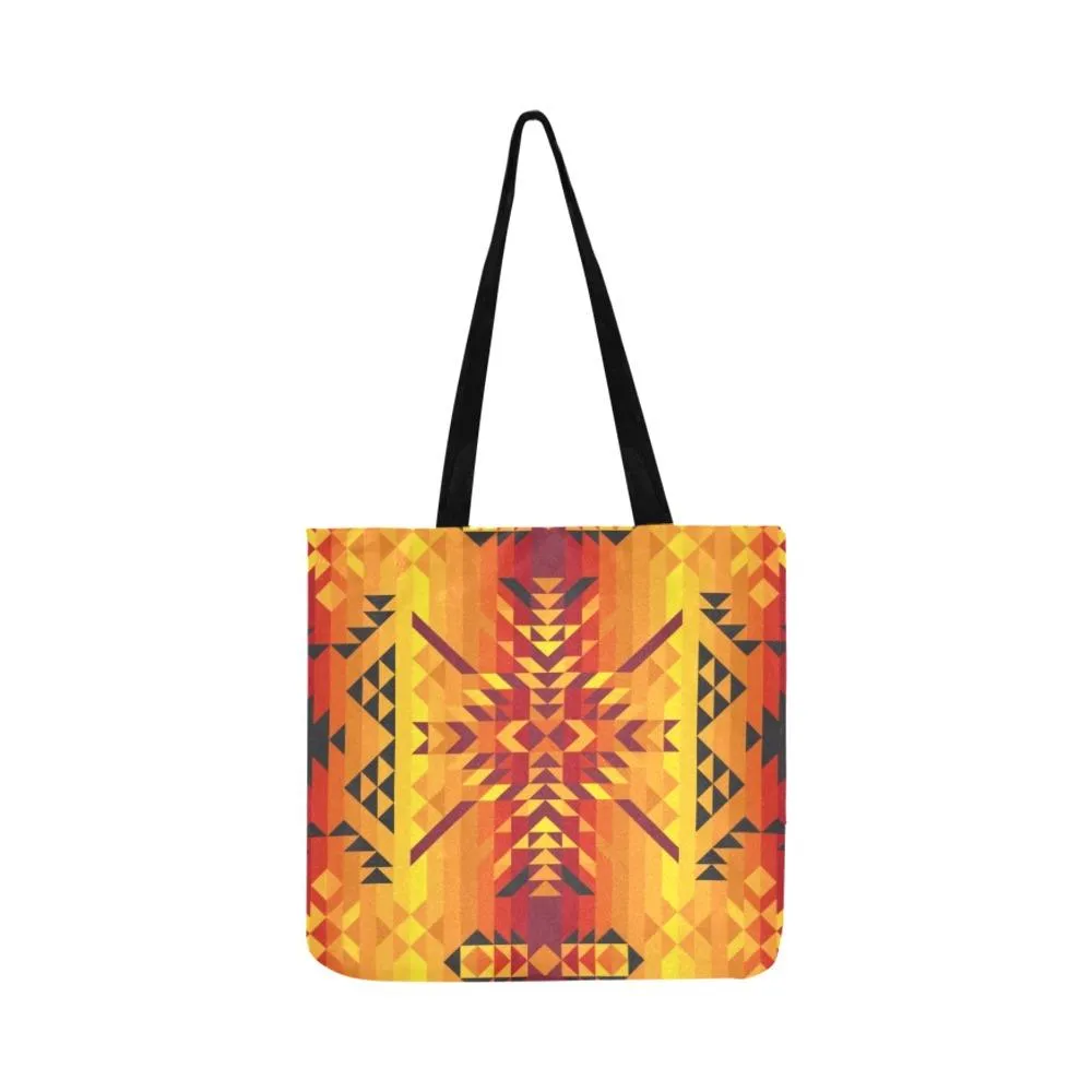 Desert Geo Yellow Red Reusable Shopping Bag
