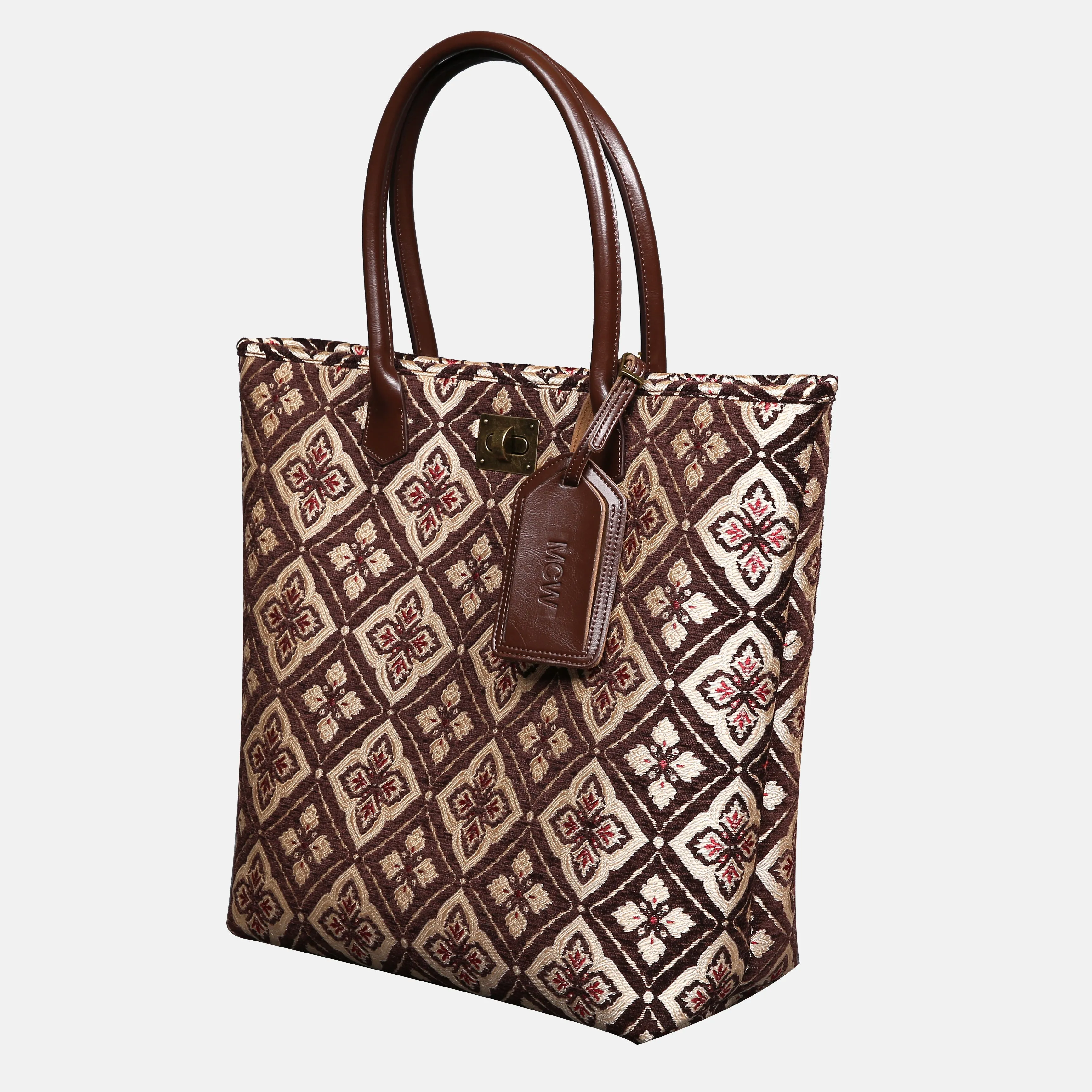 Ethnic Brown Carpet Tote Shopper