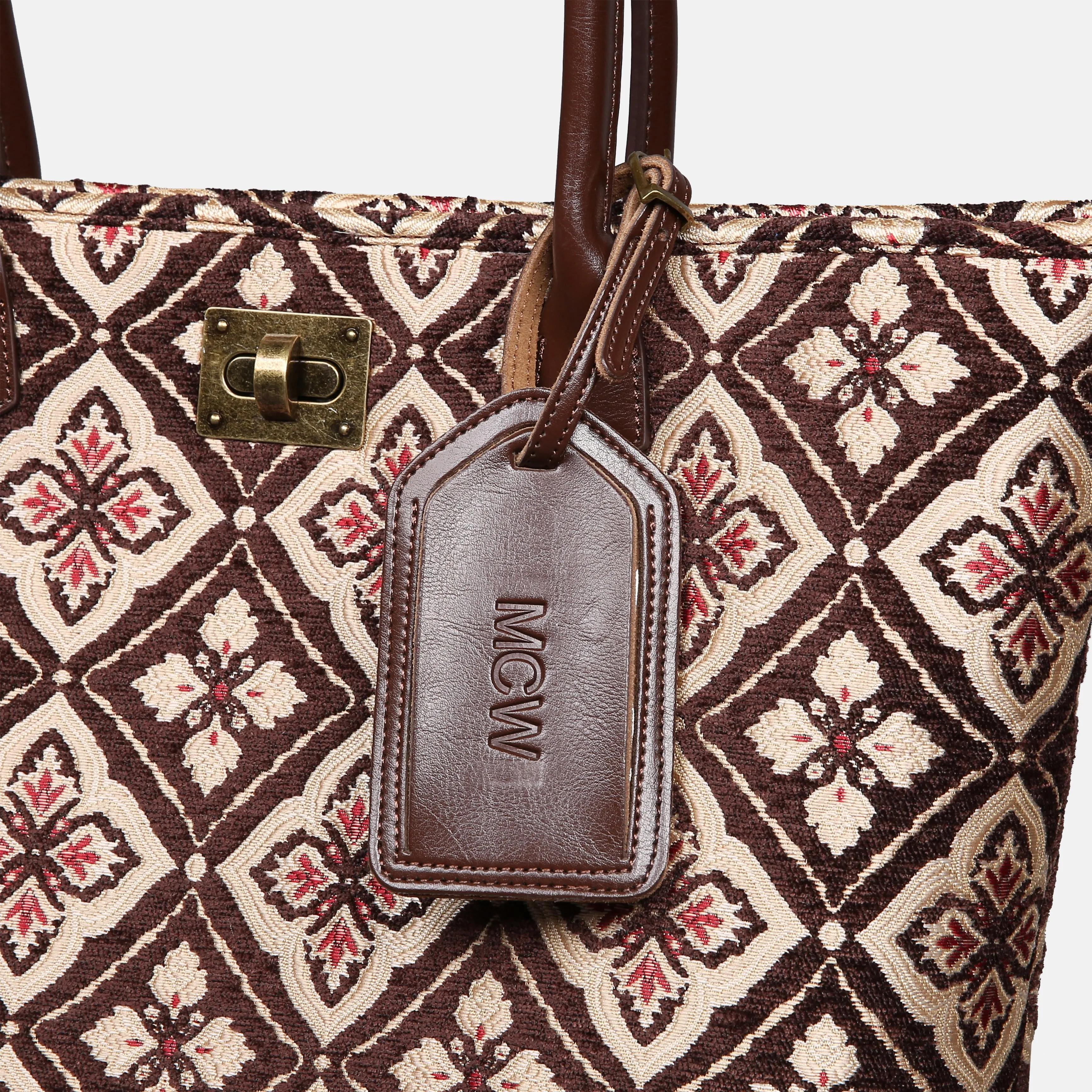 Ethnic Brown Carpet Tote Shopper