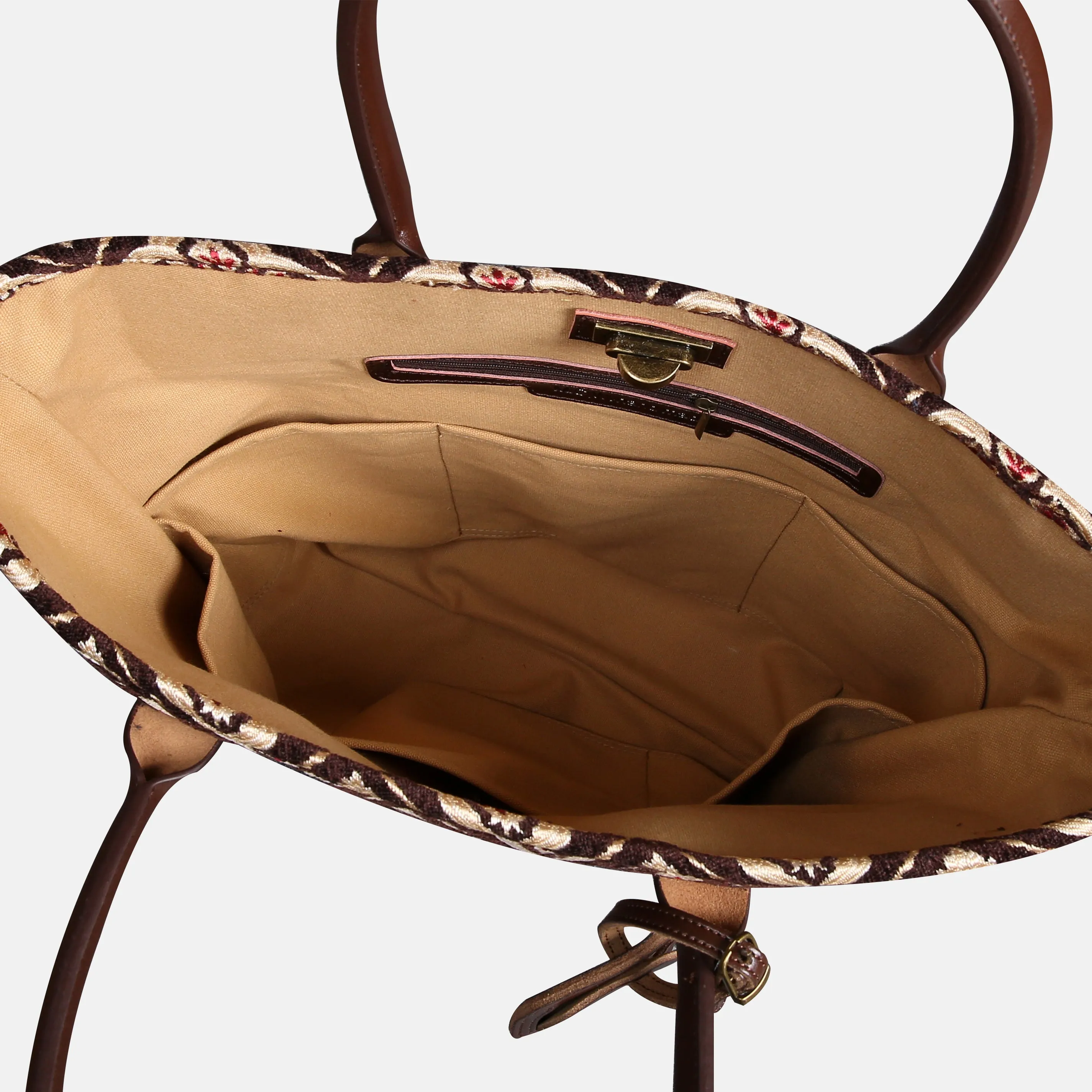 Ethnic Brown Carpet Tote Shopper