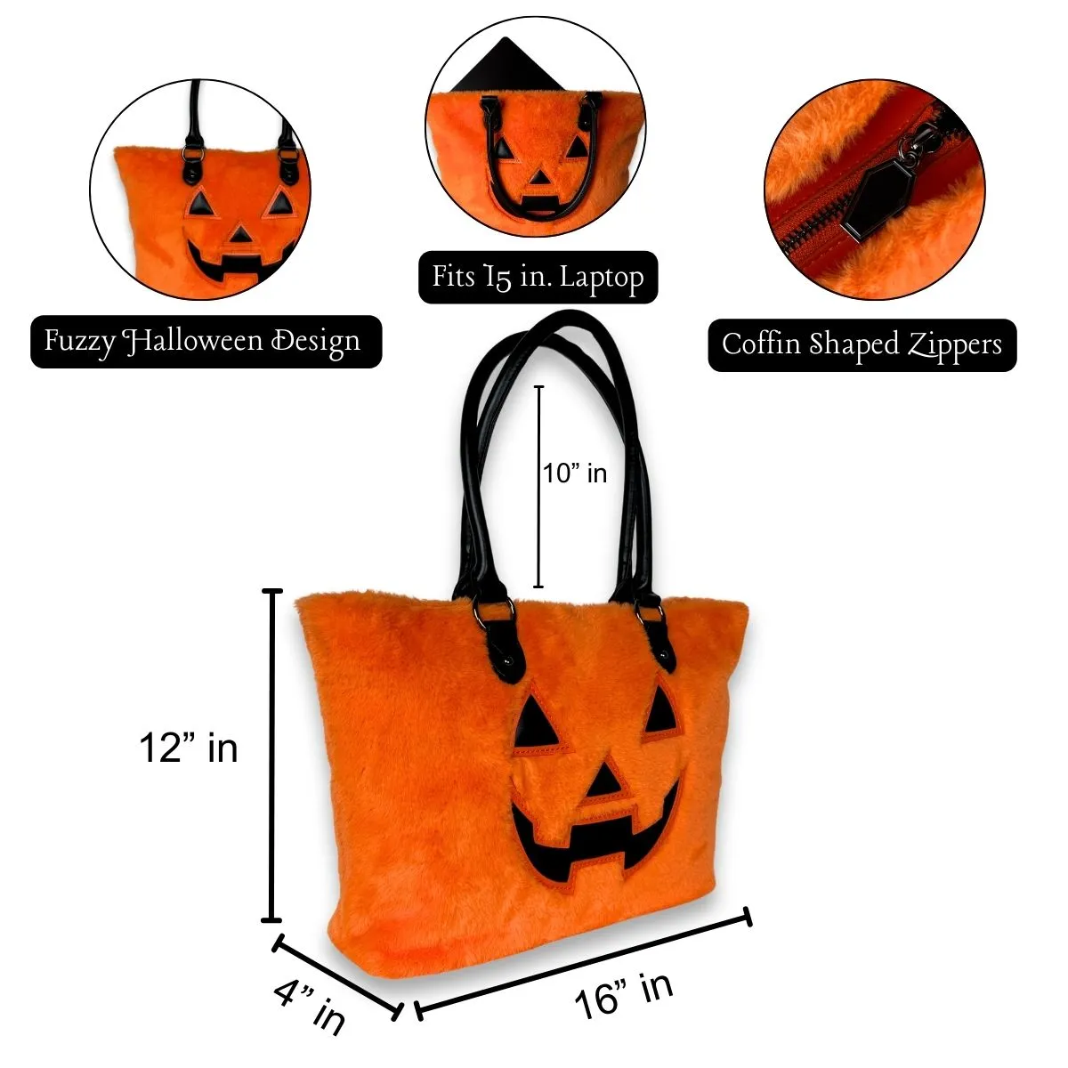 Fuzzy Jack Shoulder / Tote Bags (Multiple Colors)