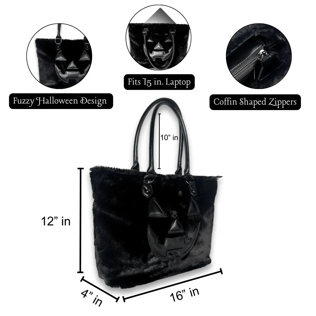 Fuzzy Jack Shoulder / Tote Bags (Multiple Colors)