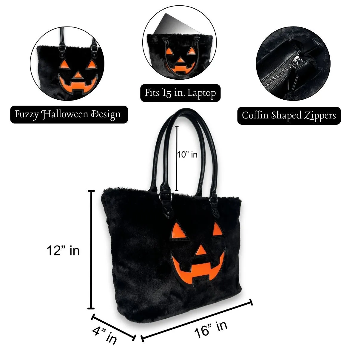Fuzzy Jack Shoulder / Tote Bags (Multiple Colors)