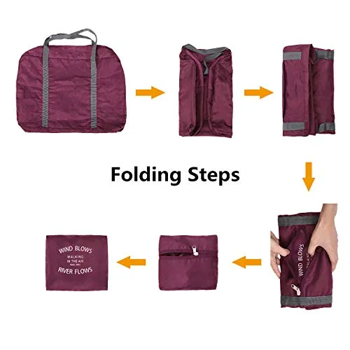 G4Free Lightweight Foldable Travel Duffel Bag Carry-on Luggage Airlines Trip Tote Bag Accessories