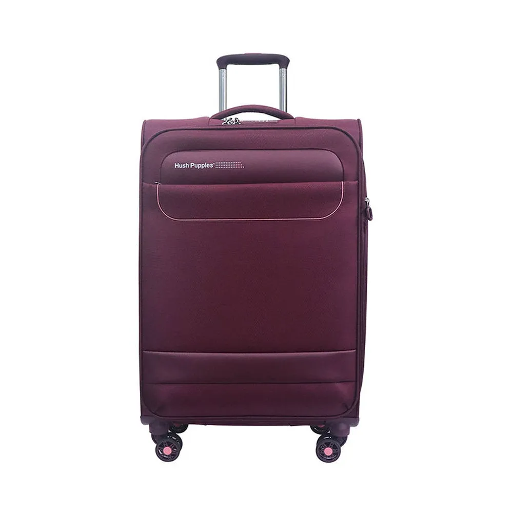 Hush Puppies HP69-3145 28" SUPER LIGHT Double Wheel Expandable Soft-Case Spinner Luggage with Anti-Theft Zipper & TSA Lock - Violet