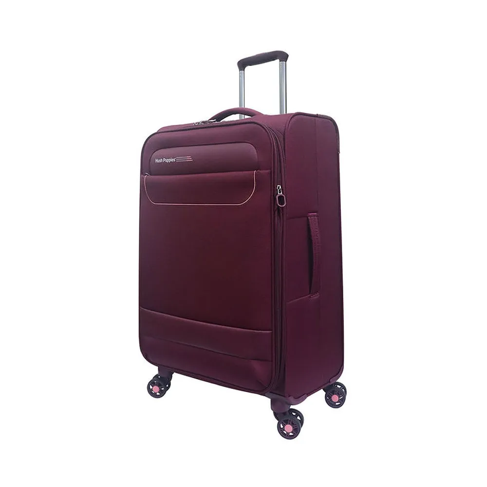 Hush Puppies HP69-3145 28" SUPER LIGHT Double Wheel Expandable Soft-Case Spinner Luggage with Anti-Theft Zipper & TSA Lock - Violet