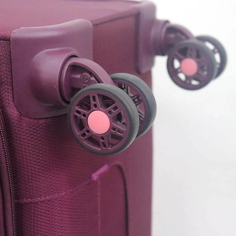 Hush Puppies HP69-3145 28" SUPER LIGHT Double Wheel Expandable Soft-Case Spinner Luggage with Anti-Theft Zipper & TSA Lock - Violet