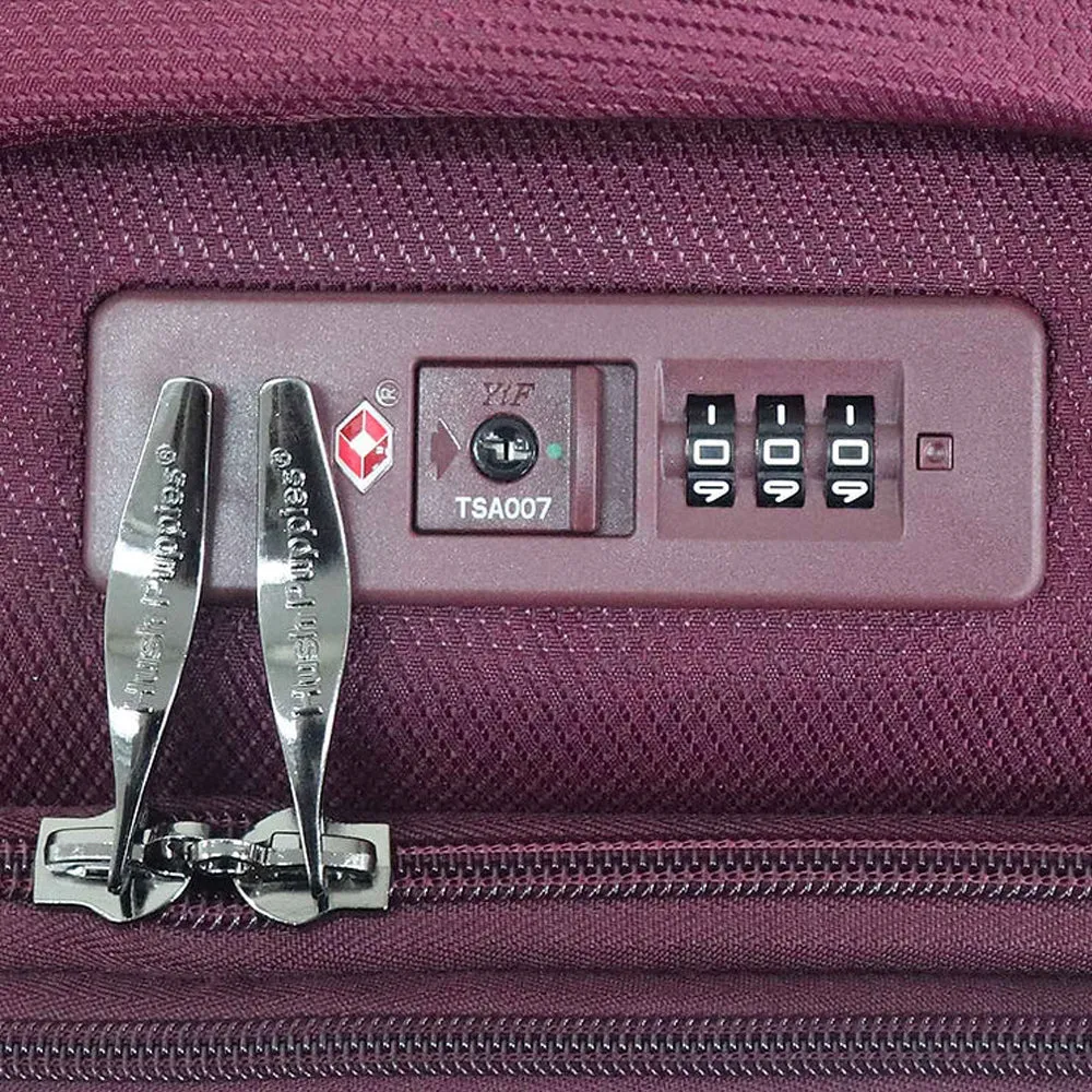 Hush Puppies HP69-3145 28" SUPER LIGHT Double Wheel Expandable Soft-Case Spinner Luggage with Anti-Theft Zipper & TSA Lock - Violet