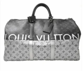 LOUIS VUITTON Louis Vuitton Eclipse Split Keepall Bandolier 50