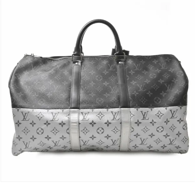 LOUIS VUITTON Louis Vuitton Eclipse Split Keepall Bandolier 50