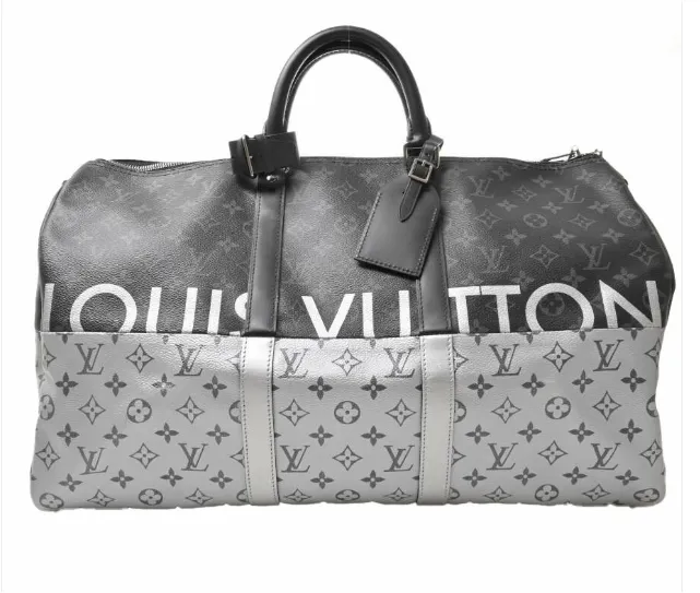 LOUIS VUITTON Louis Vuitton Eclipse Split Keepall Bandolier 50