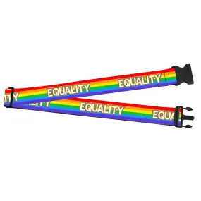 Luggage Strap - 2.0" - EQUALITY Stripe Rainbow White