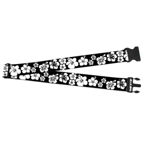 Luggage Strap - 2.0" - Hibiscus Black/White