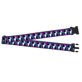 Luggage Strap - 2.0" - Peaks Turquoise/Fuchsia/Black/White