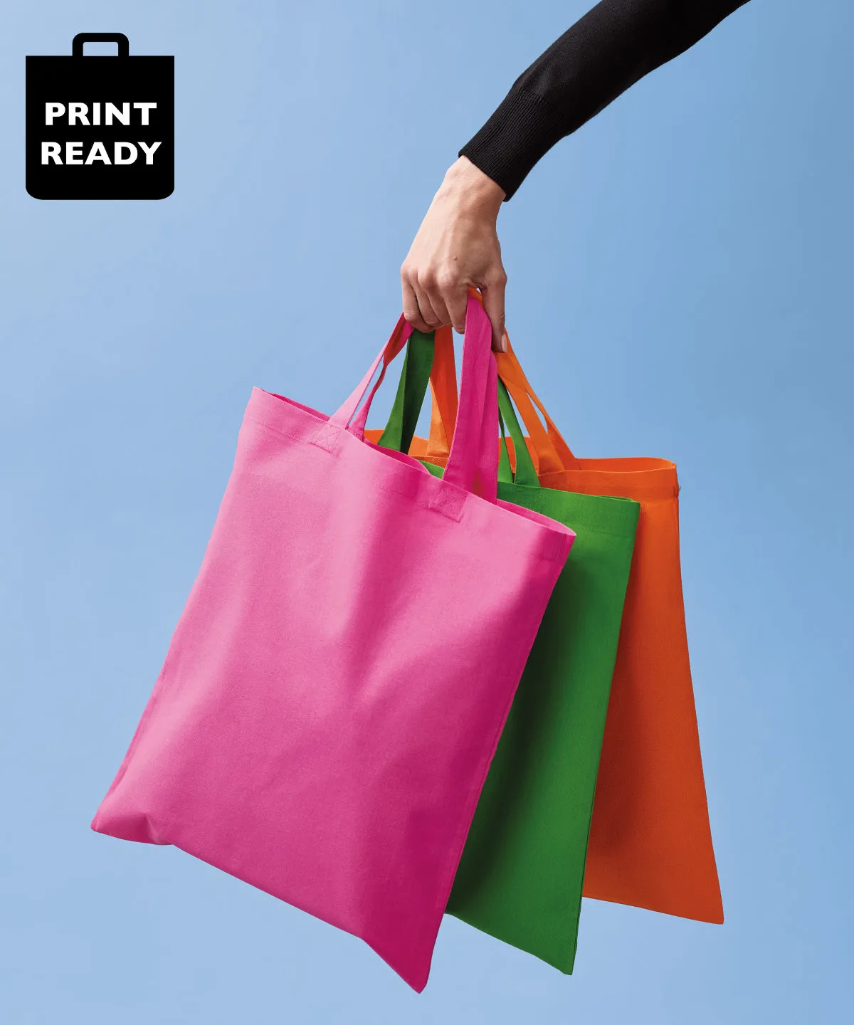 Mid Pink - Cotton shopper short handle
