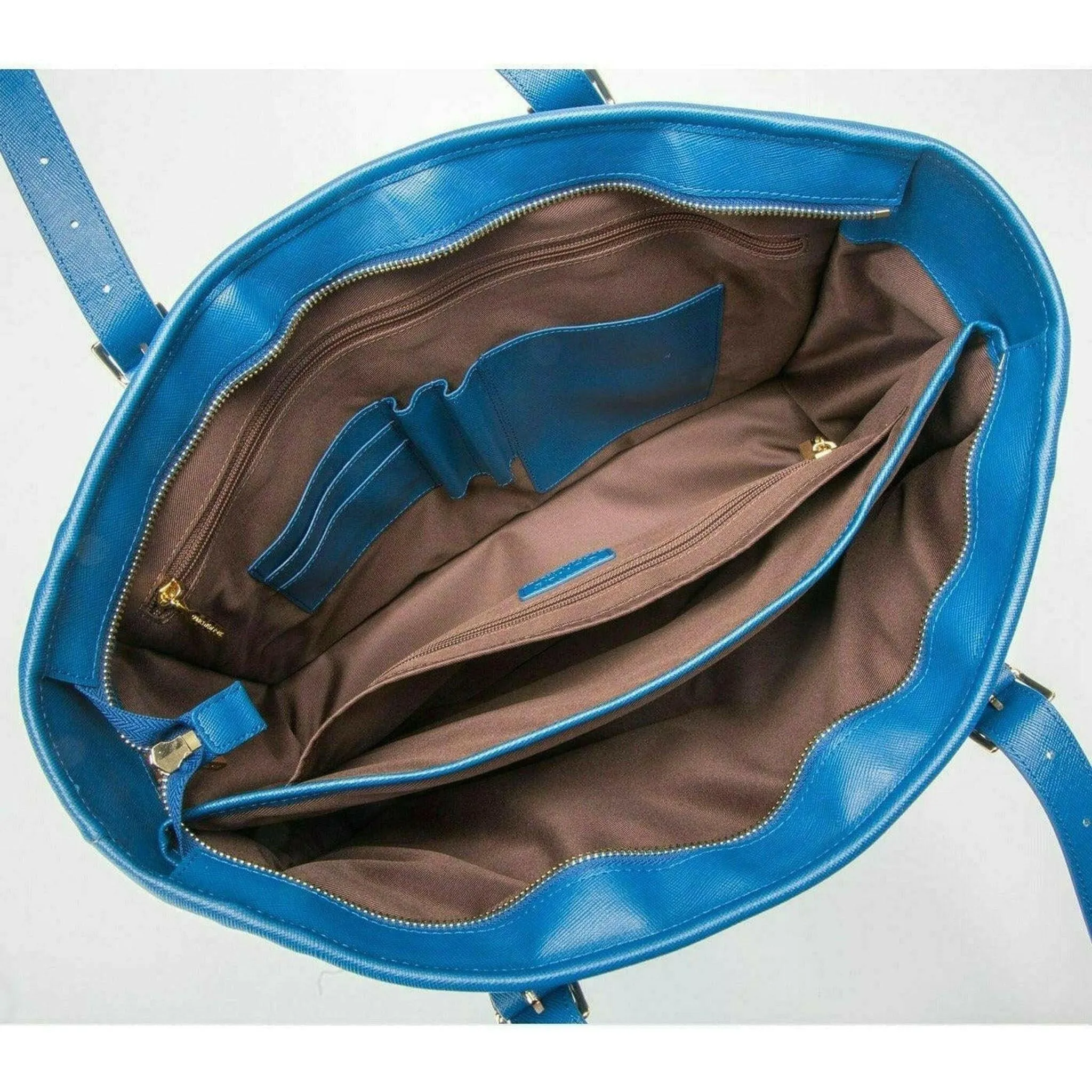 Miley - Blue Vegan Leather Laptop Bag