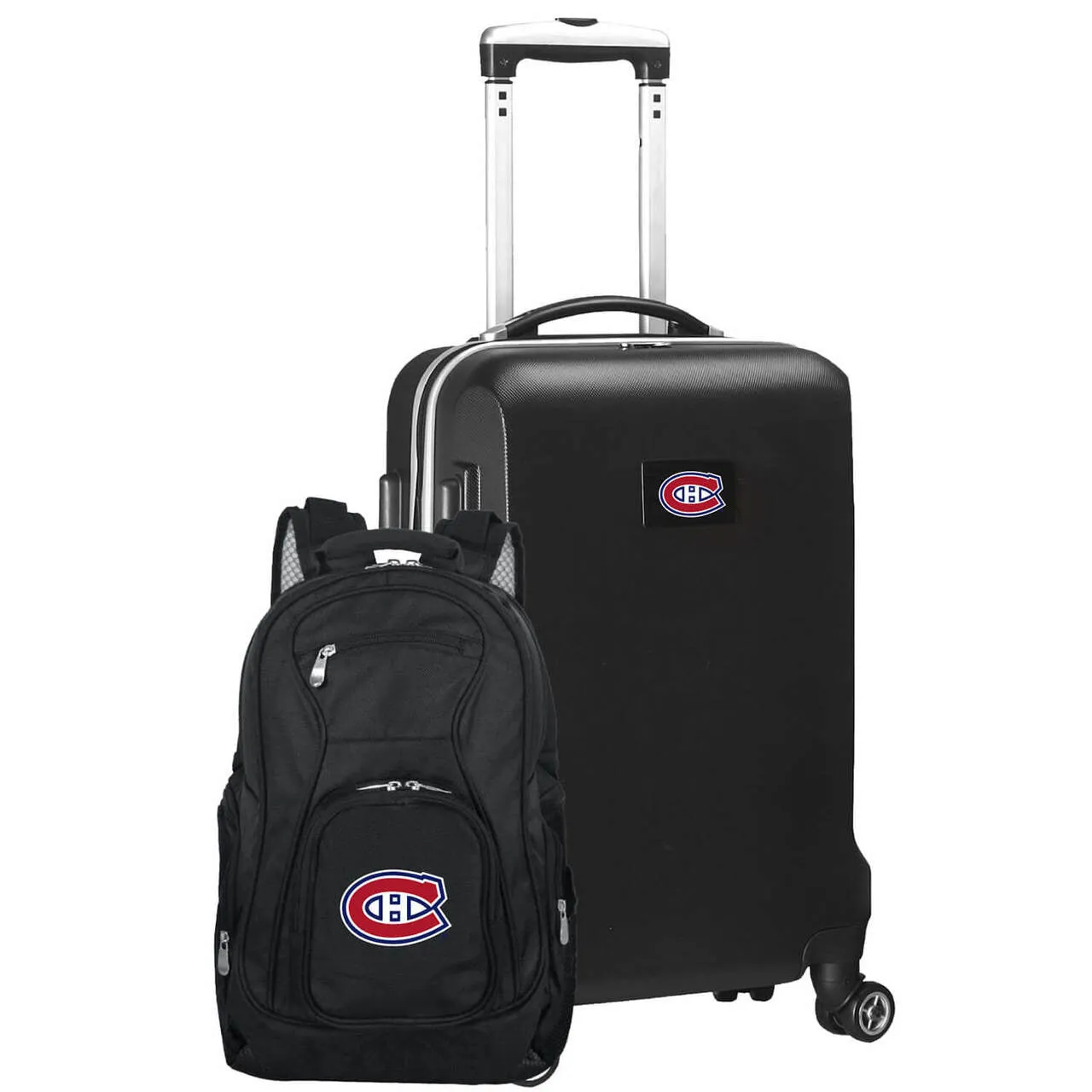 Montreal Canadiens Deluxe 2-Piece Backpack and Carry-on Set in Black