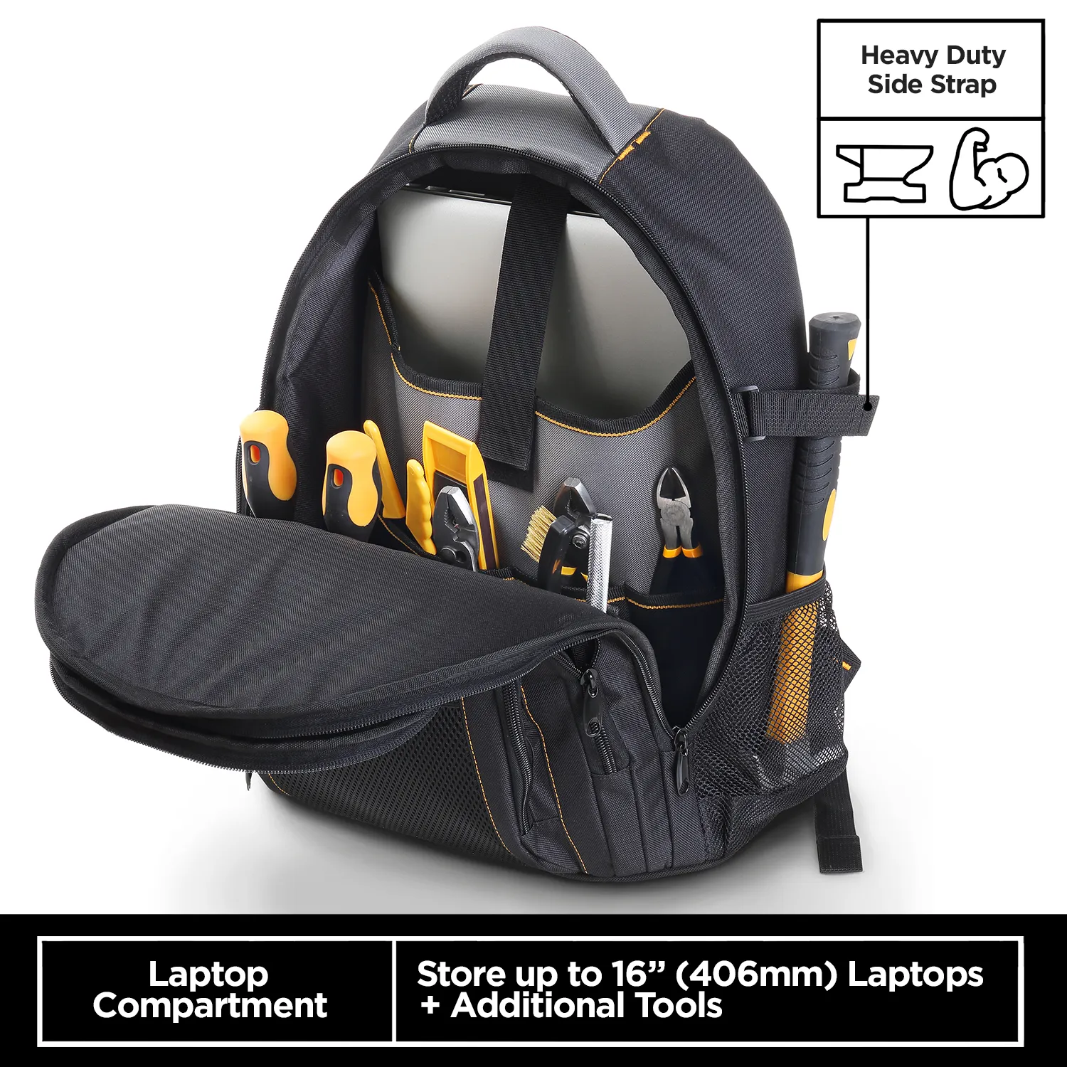 Multi-Function Heavy-Duty Tool Backpack (42 Pocket)