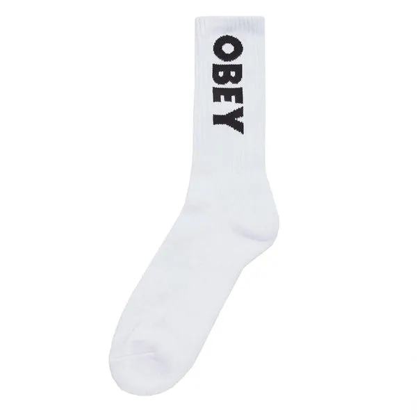 Obey Flash Socks - White