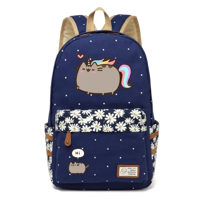 Pusheen Pets Canvas Rucksack Backpack