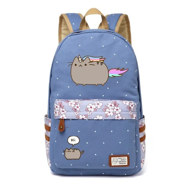 Pusheen Pets Canvas Rucksack Backpack