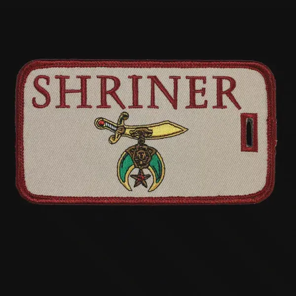 Shriner Crest Embroidered Luggage Tag