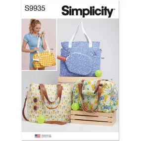 Simplicity Sewing Pattern S9935 Totes and Pickleball Paddle Cover