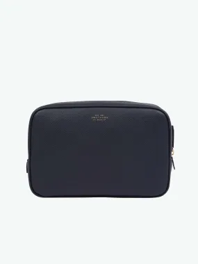 Smythson Leather Tech Accessories Pouch Navy