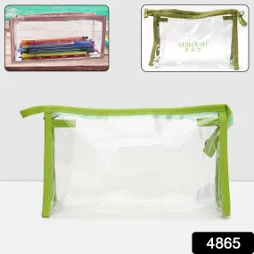 Transparent Zipper Closing Pouch 1 Pc