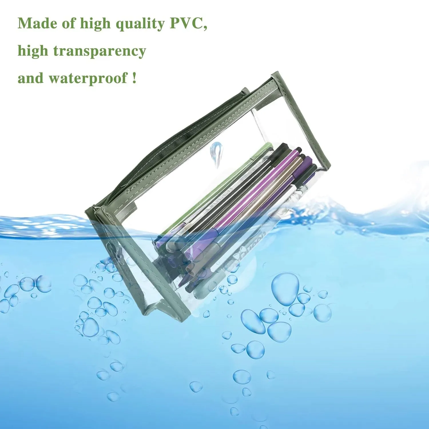 Transparent Zipper Closing Pouch 1 Pc