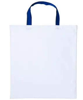 Varsity cotton shopper short handle | White/Royal
