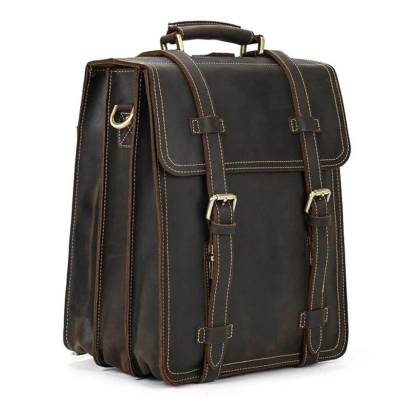 Vintage Designer 100% Genuine Leather Backpack Travel