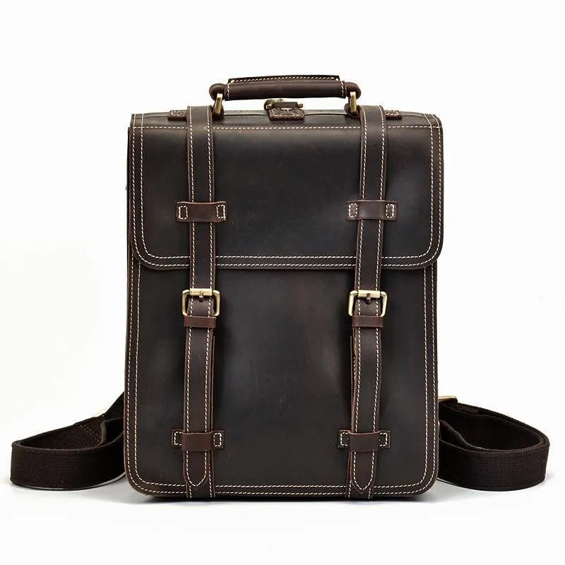 Vintage Designer 100% Genuine Leather Backpack Travel