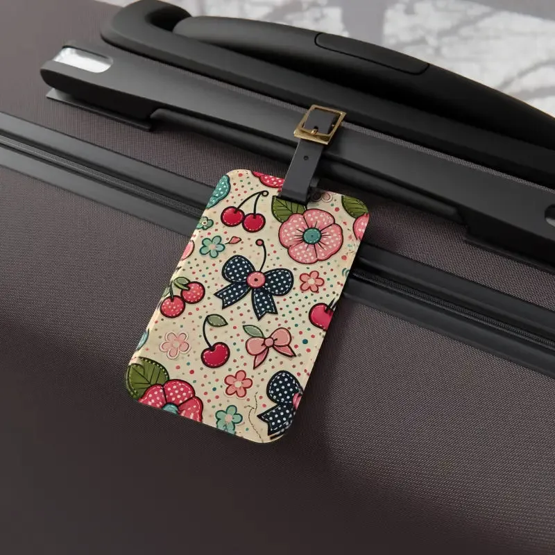 Vintage Floral Luggage Tag for Bold Travelers