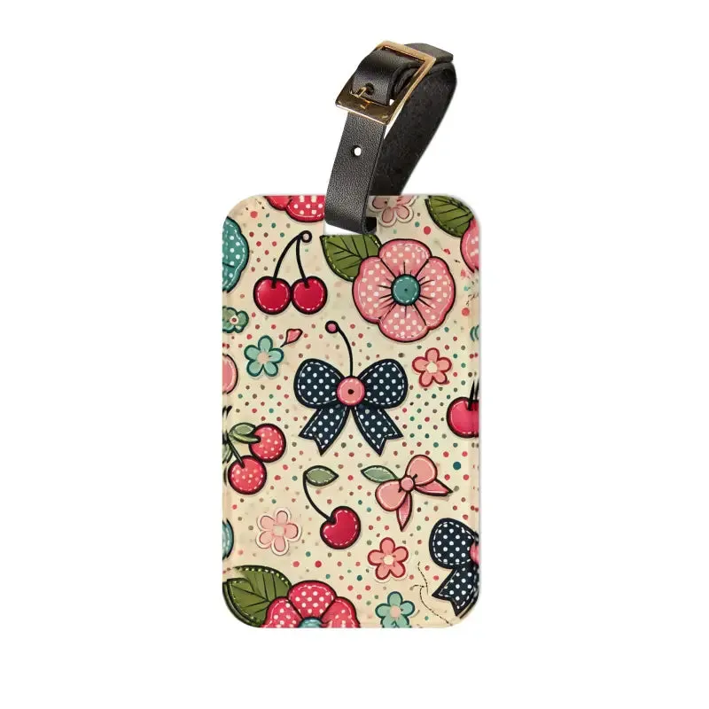 Vintage Floral Luggage Tag for Bold Travelers
