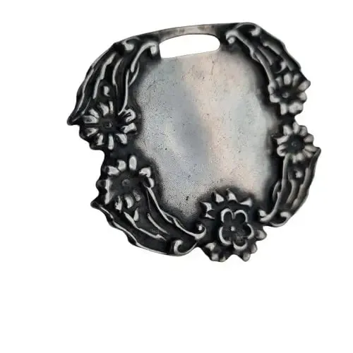 Vintage t foree sterling silver, luggage tag for travel engraving.