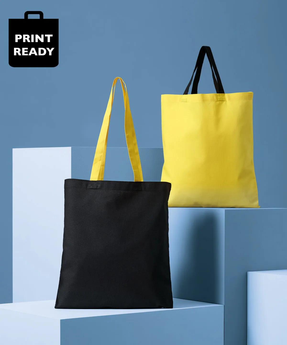 White/Black - Varsity cotton shopper short handle